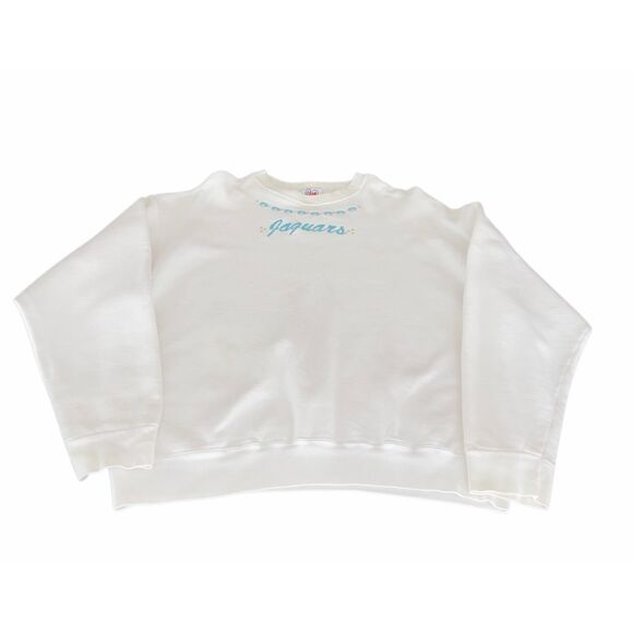 Vintage 90s Jacksonville Jaguars embroidered Logo Sweatshirt Large Made In USA - Picture 1 of 10